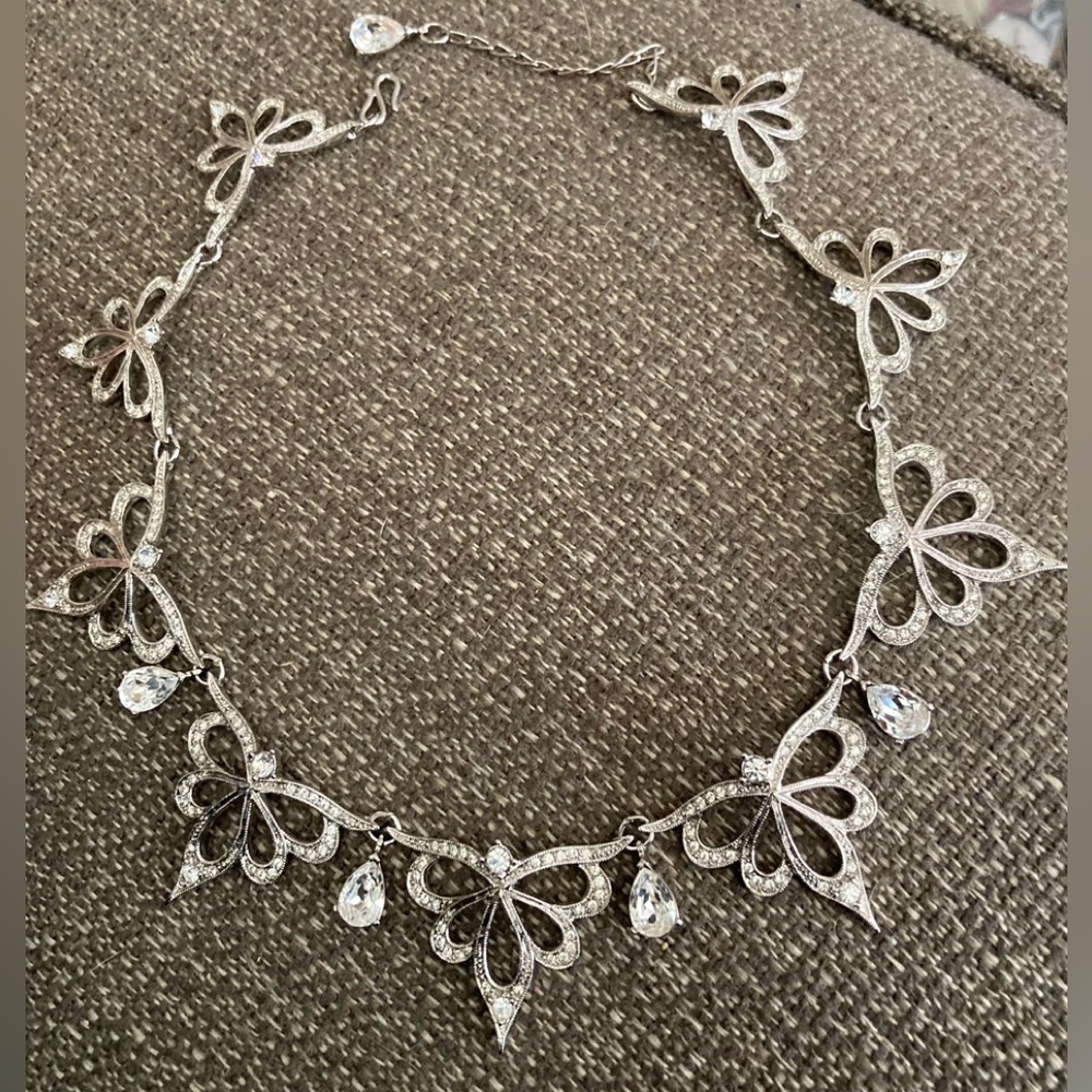 ALFRED DURANTE Vintage Estate FM 1987 Crystal Collar Statement Necklace